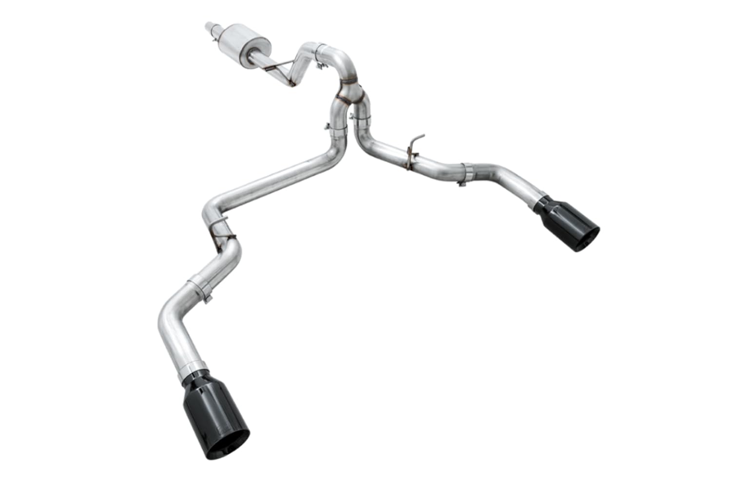 AWE Tuning Dual Exit Exhaust for '15-'20 F-150, 5" Diamond Black Tips, Model 3015-33120, One Size