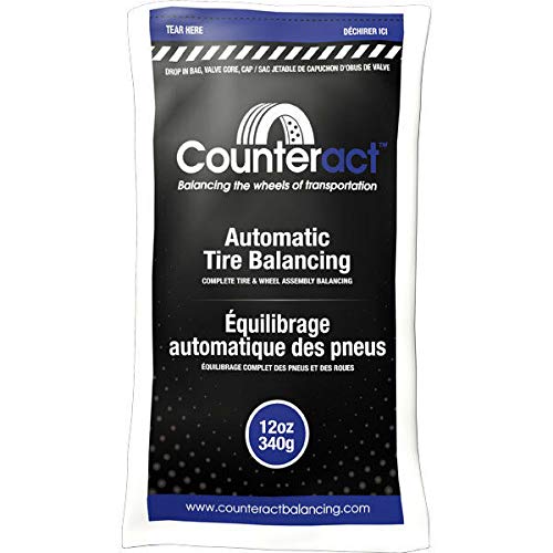 Counteract 12Oz-B4 Centrifugal Force Tire/Wheel Balancing Beads - Off-Road Vehicles, Light Duty Truck Tires, (4) 12Oz Balance Bead Bags, (4) Valve Caps And Cores