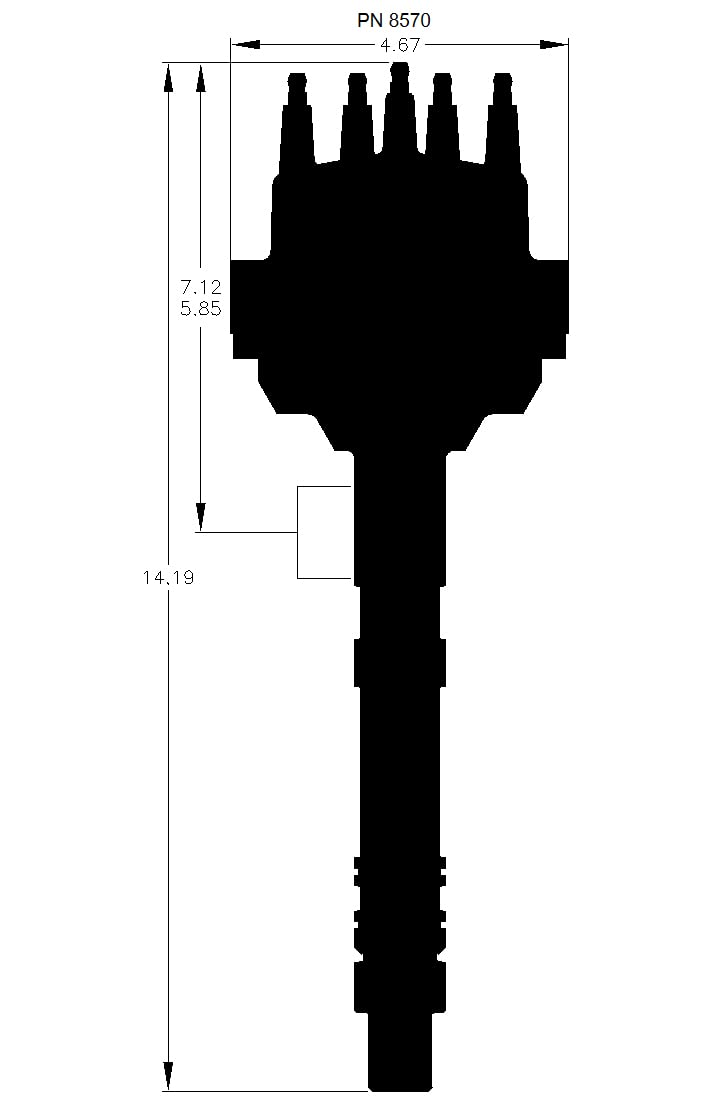 Msd 8570 Pro-Billet Small Diameter Distributor With Adjustable Slip Collar