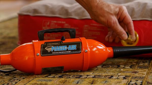 METROVAC 12-IDABCR Magic AIR High-Speed 12V Electric Inflator/Deflator for Inflatables, Air Mattresses, and Pool Toys