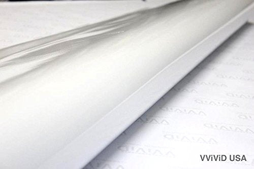 White High Gloss Realistic Paint-Like Microfinish Vinyl Wrap Roll With Vvivid Xpo Air Release Technology (10Ft X 5Ft)