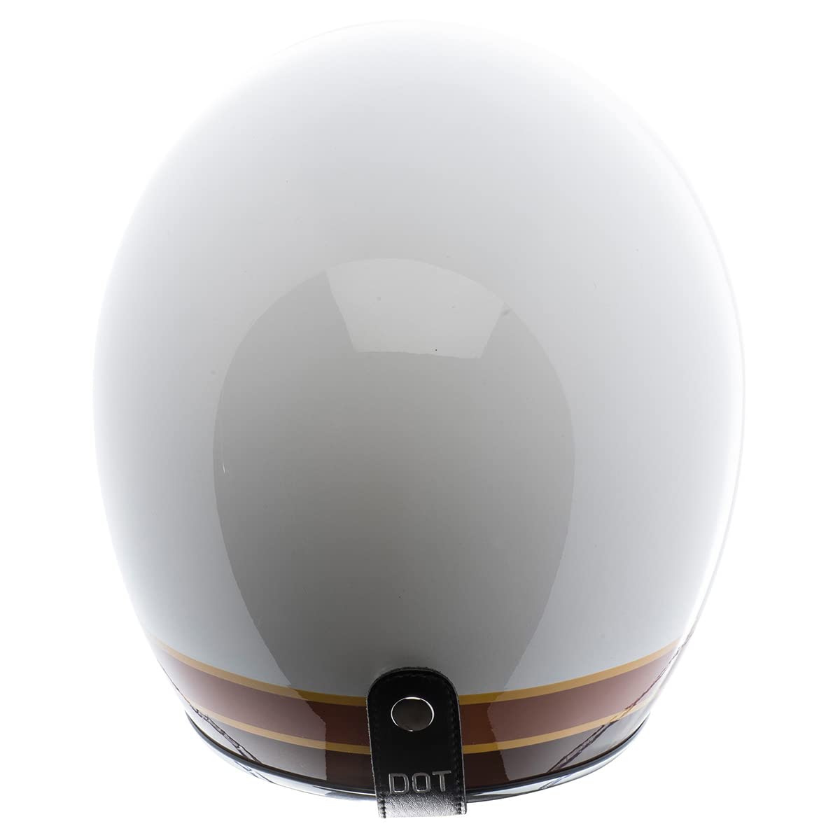 TORC T-50 Retro Motorcycle Helmet, Gloss White Iso Bar, Large, Plastic ABS, Open Face Design