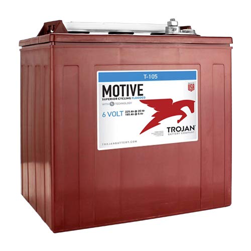Trojan T-105 GC2 6V 225Ah Deep Cycle Flooded Lead Acid Battery x4