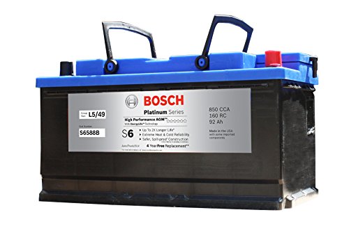 Bosch Automotive S6588B AGM Flat Plate Battery - Durable Metal Construction
