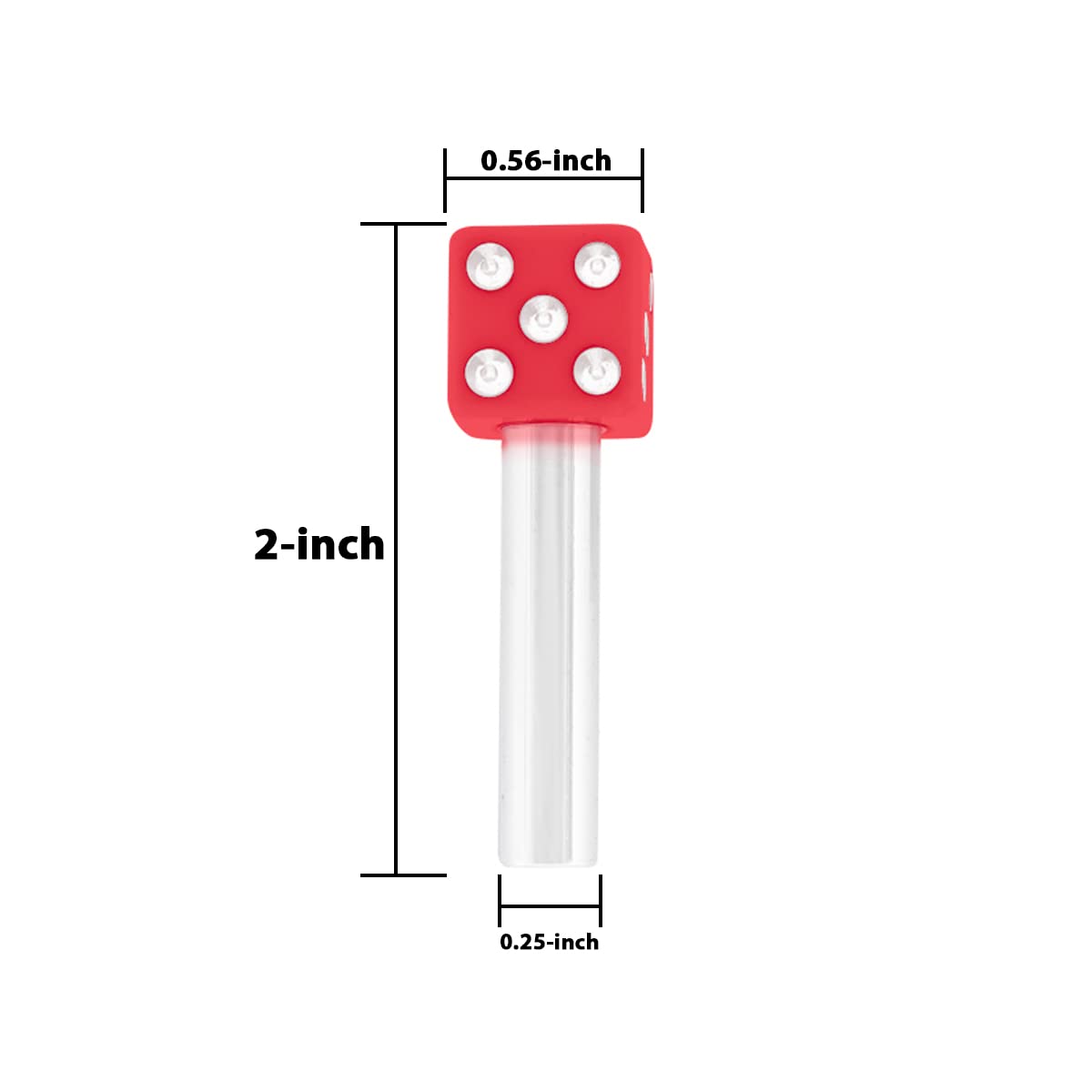 United Pacific 70040 High Impact Plastic Construction Dice Door Lock Knobs For Classic & Vintage Cars/Trucks, 10-32 Thread - Red