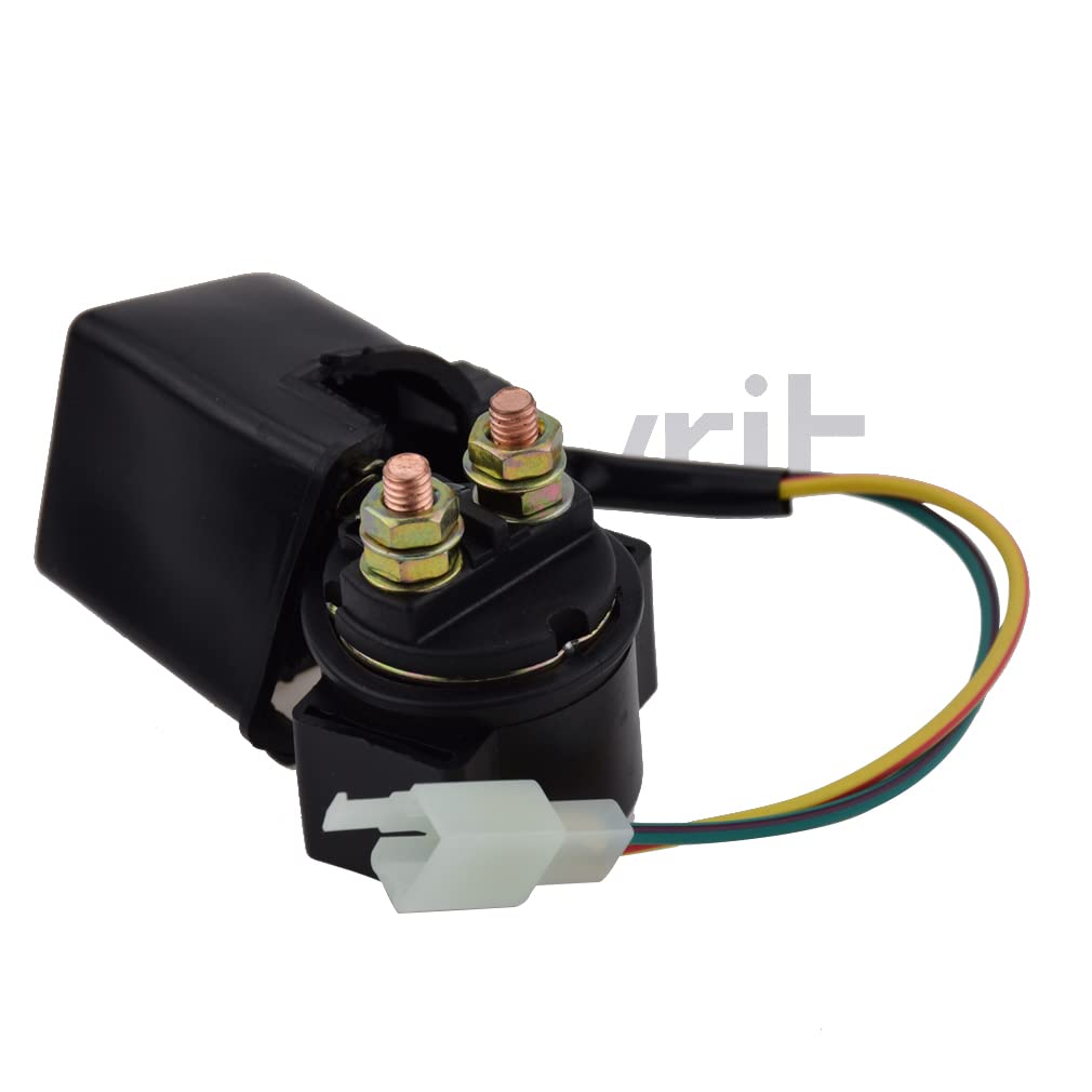 HIAORS Starter Solenoid Relay for 50cc-250cc ATVs & Go Karts, Model IG011, Green Wire