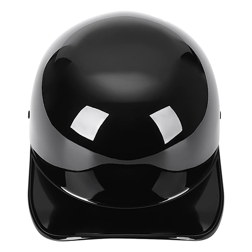 Yesmotor Baseball Style Cap Motorcycle Helmet Unisex-Adult - Dot Approved (Light Black,Xl)