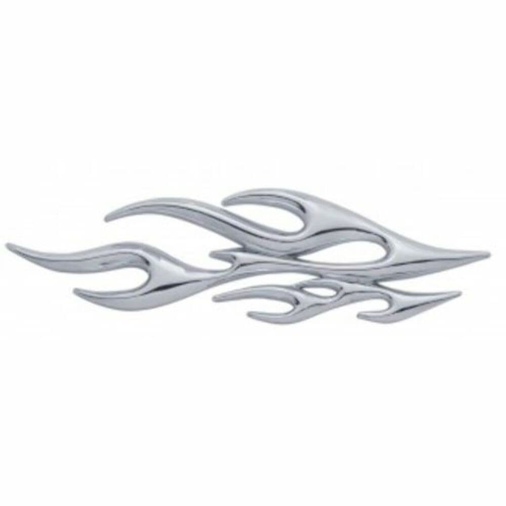 United Pacific Chrome Plastic Flame Accent - Face Right