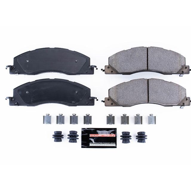 Power Stop Z23-1399 Front Z23 Evolution Sport Carbon Fiber Infused Ceramic Brake Pads with Hardware For 2009 2010 2011 2012 2013