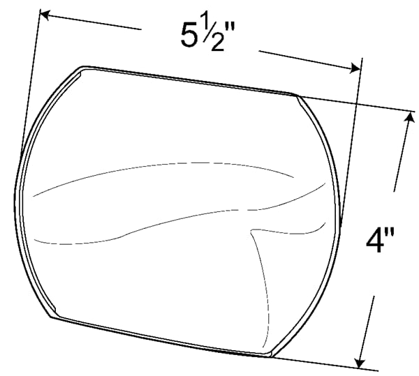 Grote 12164-5 4' X 5 1/2' Stick-On Convex Aluminum Mirror Back (Rectangular)