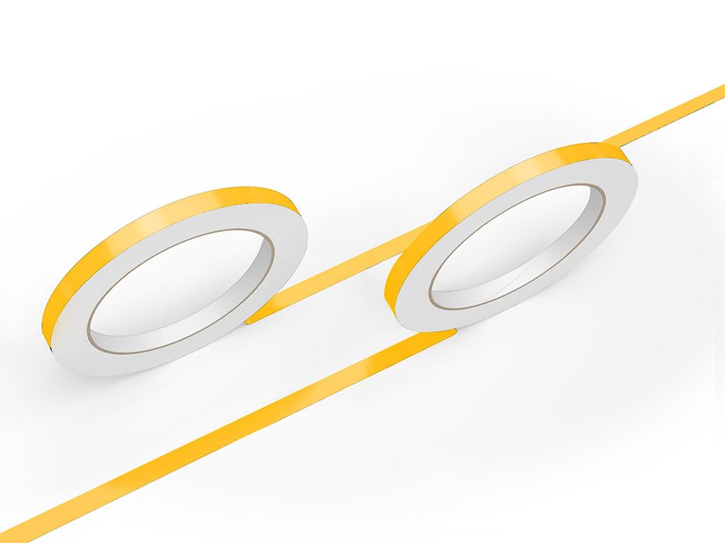 3M 50 Sunflower Yellow Gloss Vinyl Pinstriping Tape - Vinyl Striping Lines Stickers, Striping (1/4In X 150Ft Roll)