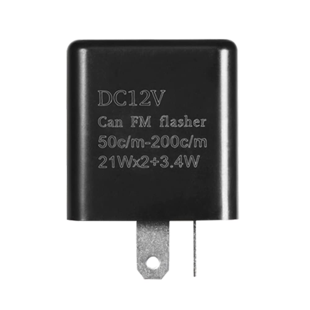 Adjustable 2 PIN 12V Motorcycle Indicator Turn Signal Flasher Relay Perfect Fit for Honda Grom Yamaha Harley etc. Motorcycle LED