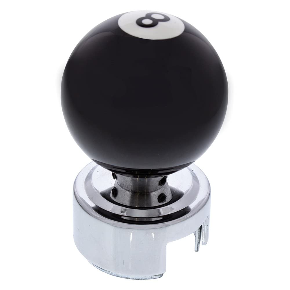 United Pacific 70685 - Manual Transmission Shift Knob - Pool Ball Shift Knob Number ''8'' For 13/15/18 Speed Eaton Style S