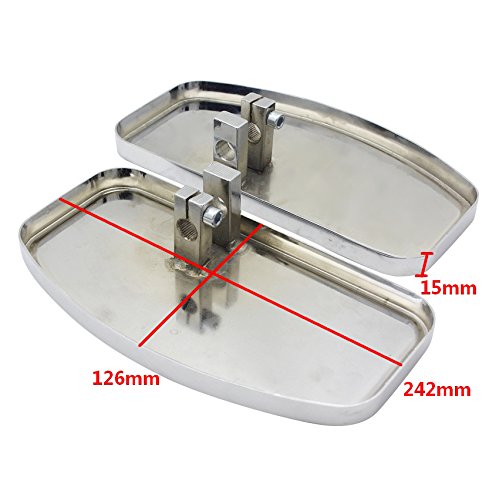 Lo.gas Motorcycle Floorboards for Honda Shadow VT400 1997-2003 & Steed VLX400 VT600 1992-2007, Rear, Plastic, Back 1