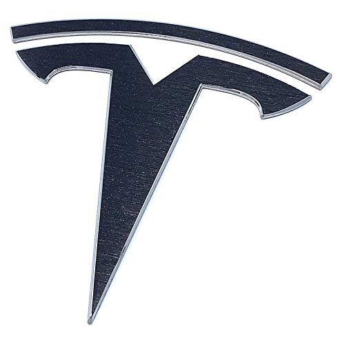 Logo Decal Wrap For Tesla Model Y, 4-Pc Set (Brushed Black)