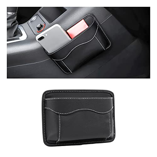 Sthira Car Storage Organizer Pouch Handy Storage Bag Durable Pu Leather Mini Gap Automobiles Storage Bag On Side Of Seat,Self Ad