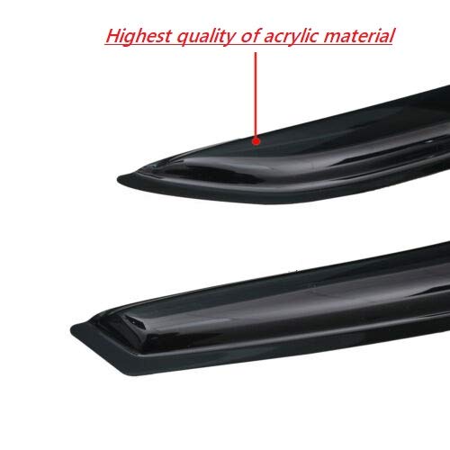 2018-2024 Tape-On Side Window Visor Deflectors For Nissan Kicks S Sv Sr Smoked Tinted Rain Guards 2019 2020 2021 2022 2023