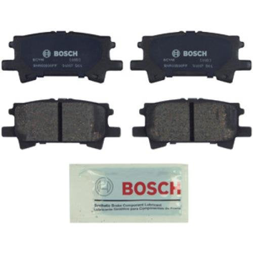 BOSCH BC996 QuietCast Premium Ceramic Disc Brake Pad Set - Compatible with Select Lexus RX330, RX350, RX400h; Toyota Highlander;