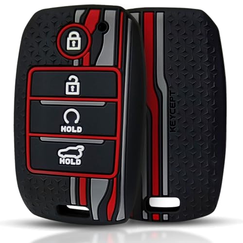 Keycept Tristar Key Cover For Kia Seltos | Kia Sonet | Kia Carens | Facelift In Year 2019, 2020, 2021, 2022 Compatible For 4 But