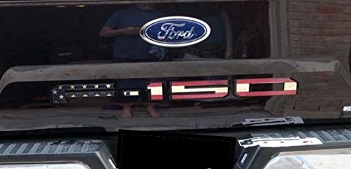 Decal Mods F150 Tailgate Letters Decals Kit - Vinyl, Thin, American Flag - Worn
