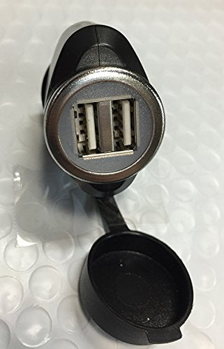 3.3 Amp Hella Din Plug To Dual Port Usb Charger Shorty Socket, Compatible With Bmw Motorcycles