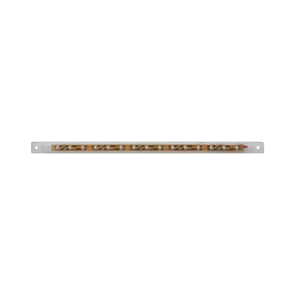 Grand General 76316 Red 12'' Ultra Thin Surface Mount 15-Led Marker And Clearance Sealed Light Bar With Clear Lens