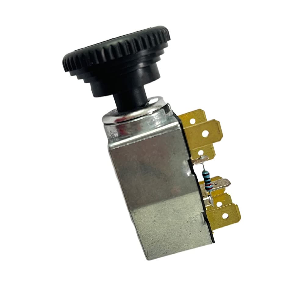 DASPARTS Hazard Warning Light Switch for VW Beetle, Karmann Ghia, T2 Bay, Type 3 - Model 211953235A, Fits 1968-1979