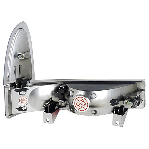 SPEC-D Tuning Chrome Housing Clear Lens Bumper Corner Lights for 1999-2004 Ford Super Duty F250 F350 F450 F550 - L+R Pair Assembly