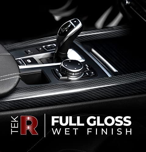 Vvivid Tek R Full-Gloss Black 3 Layer 3D Realistic True Carbon Fiber Look Cast Vinyl Wrap (25Ft X 5Ft)