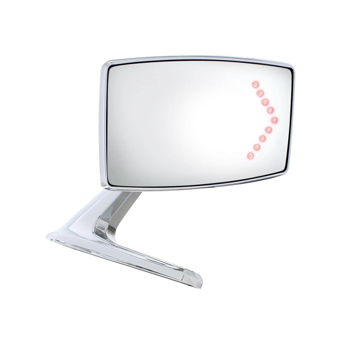 United Pacific F676804 Chrome Diecast Exterior Mirror W/Hidden Led Turn Signal For 1967-68 Ford Mustang – Convex Mirror – Right-Hand Side – One Unit