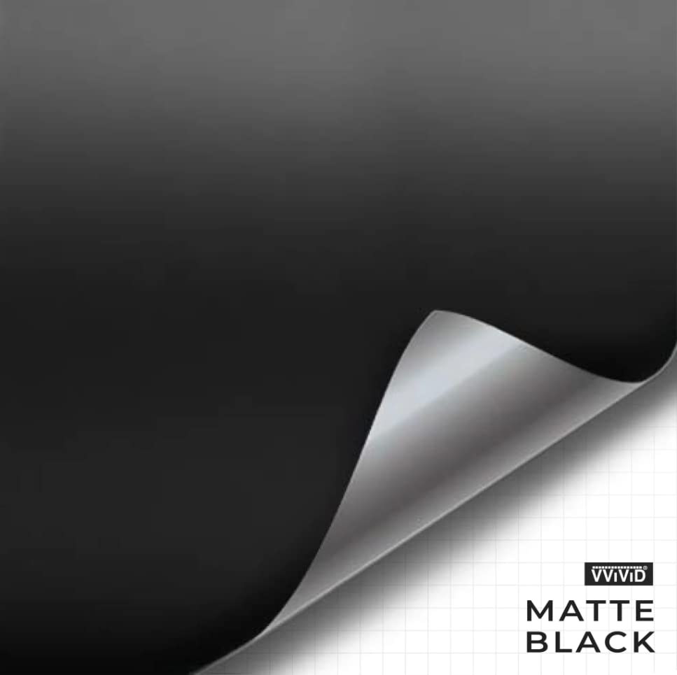 Vvivid Black Matte Air-Release Adhesive Vinyl Tape Roll (4 Inch X 20Ft)