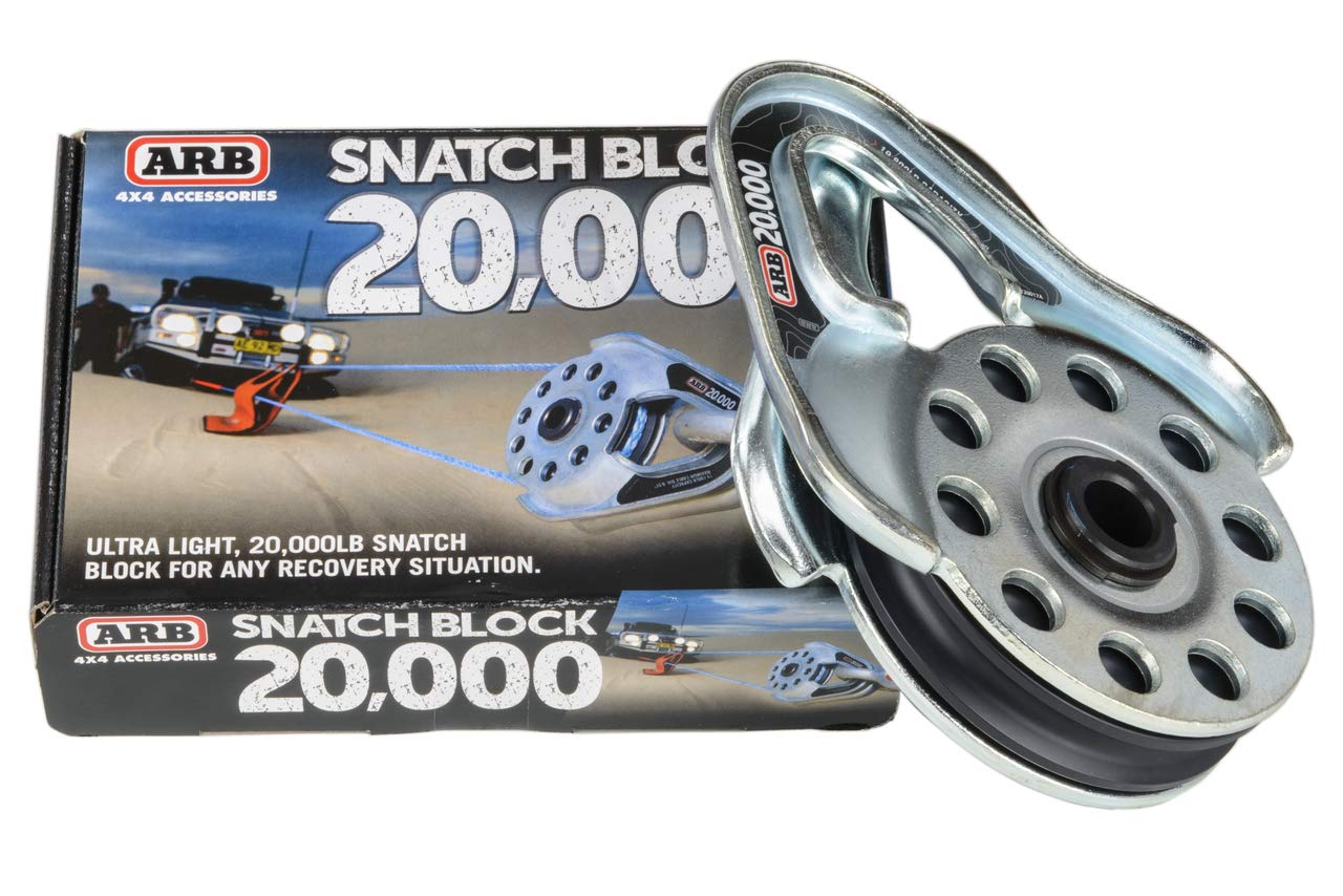 Arb 10100020A Snatch Block Recovery Pulley Of 20000 Lbs, Double The Pulling Force, Ultra Light Design, A Must For Winch Recovery
