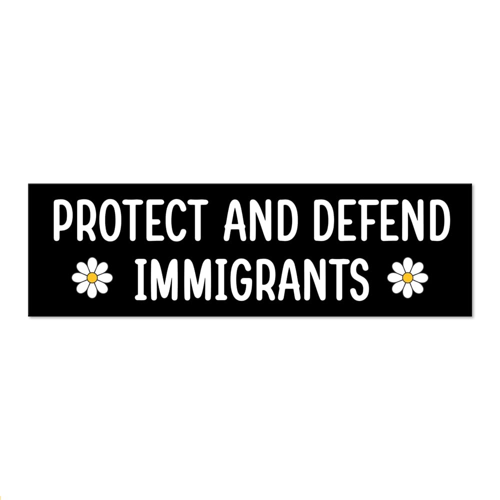 JQYCJTR Protect and Defend Immigrants Sticker or Magnet, Social Justice Sticker or Magnet, Reusable Car Magnets for Bumper Fridg