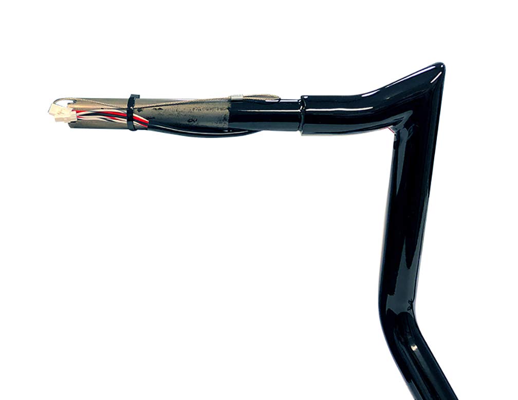 Dominator Industries Meathook Bar Ape Hanger Handlebar 10" Gloss Black for 2014-2023 Harley-Davidson Bagger Touring Electra & Street Glide