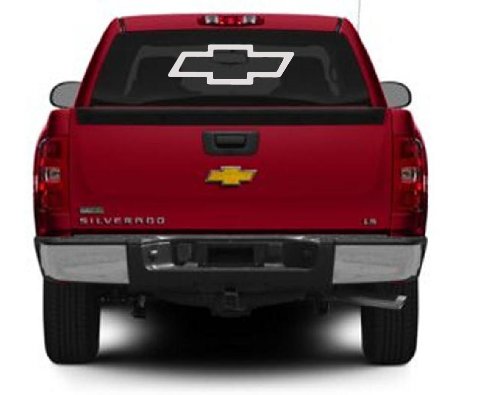 Chevy Bowtie HUGE window decal 9'' Tall X 24'' Wide white