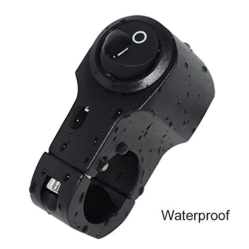 Feiteplus 7/8'' Motorcycle Handlebar Mount ON-Off Switch DC 12V for Motorbike Fog Lamp Head Light Electrical System