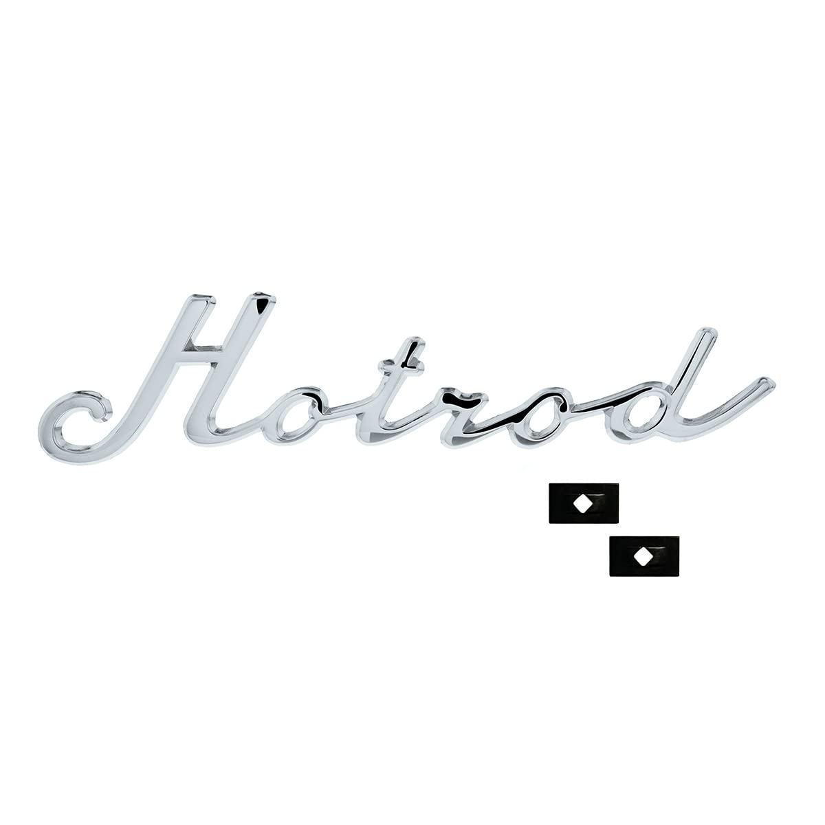 United Pacific S1001 Chrome''Hotrod'' Script Emblem With Stud