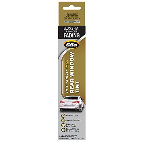 Gila Heat Shield Plus 5% Vlt Rear Window Tint, 6In X 26Ft