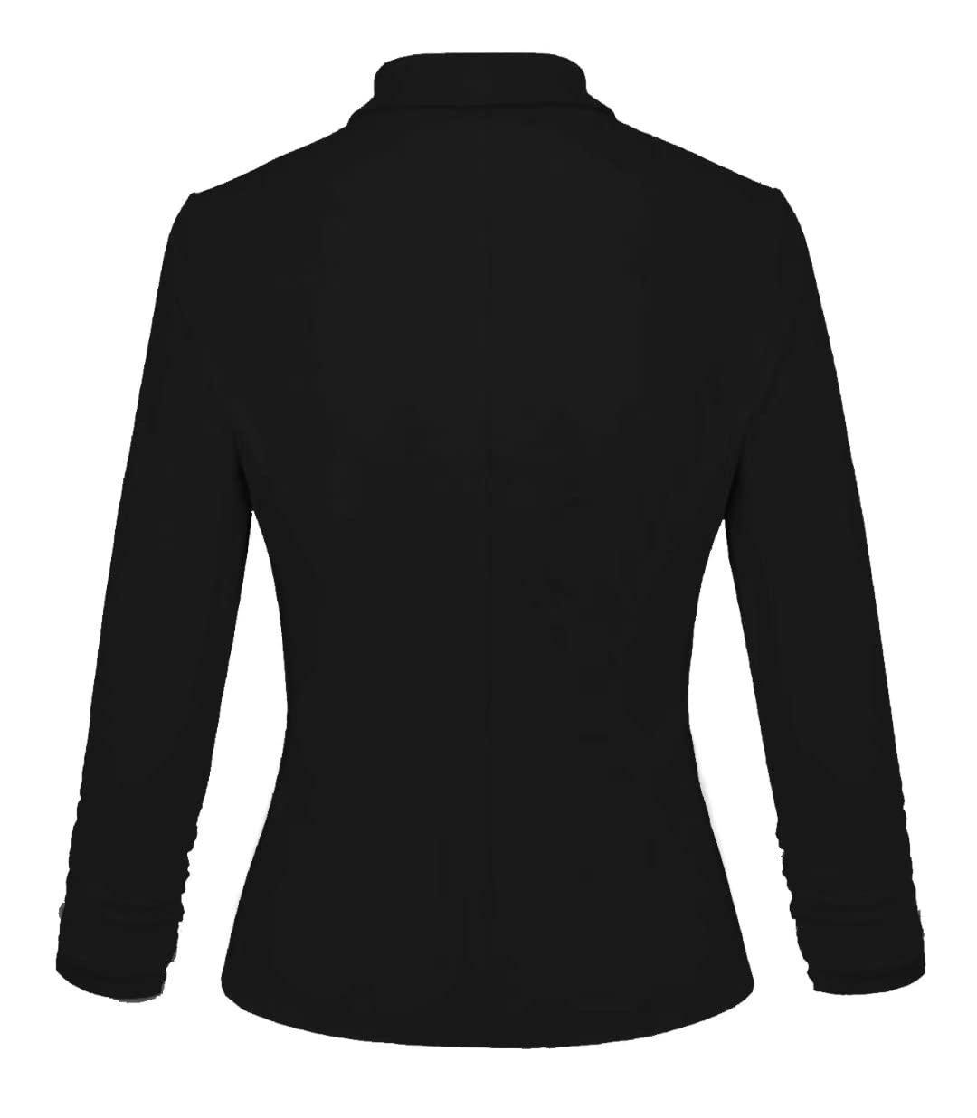 Womens Casual Work Office Blazer Jacket Jk1131 Black 2X
