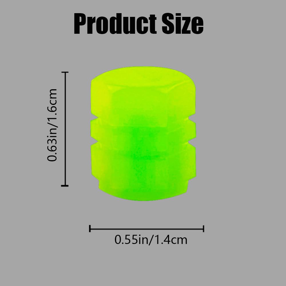 Tire air caps, Glowing tire Valve caps, Universal tire caps for Cars Trucks Motorcycles SUVs and Bikes Glow in The Dark Valve st
