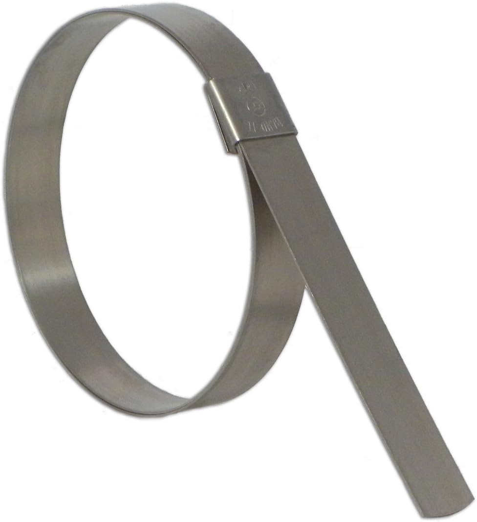 Band-It CP1699 5/8 Wide x 0.025 Thick 4 Diameter, Galvanized Carbon Steel Center Punch Clamp (25 Per Box)