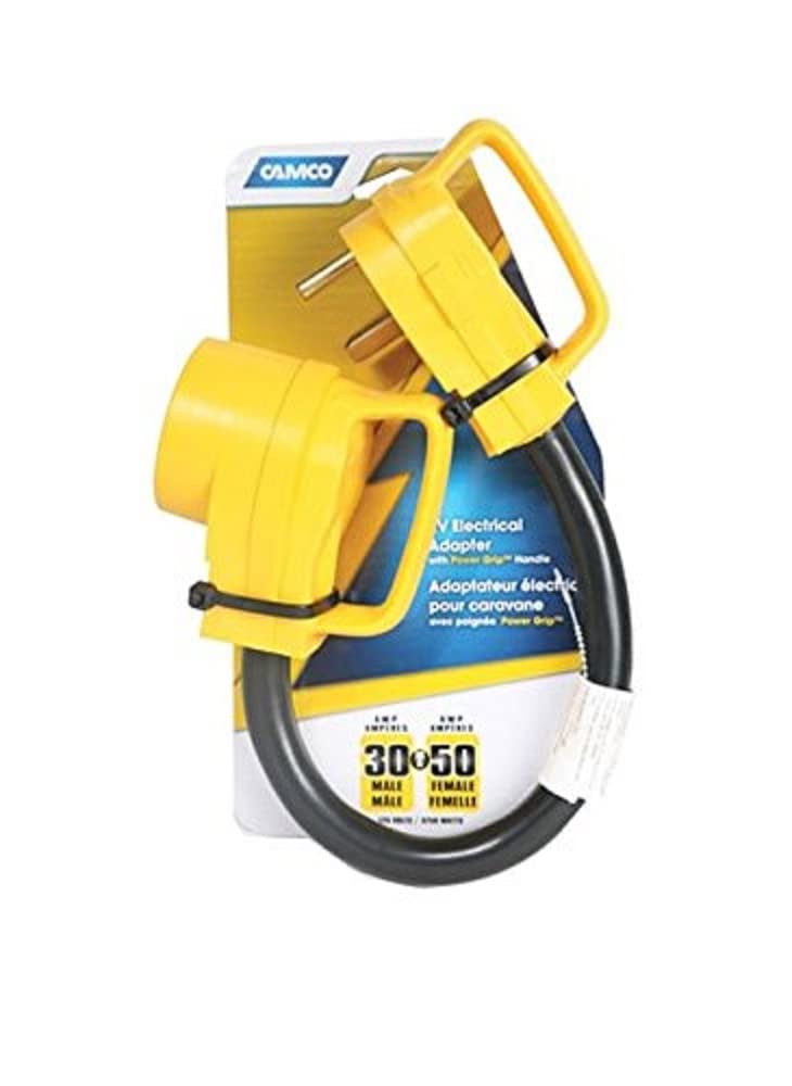 Camco 55183 18 RV Power Grip and Electric Adapter, Pack of 1, RV-346B