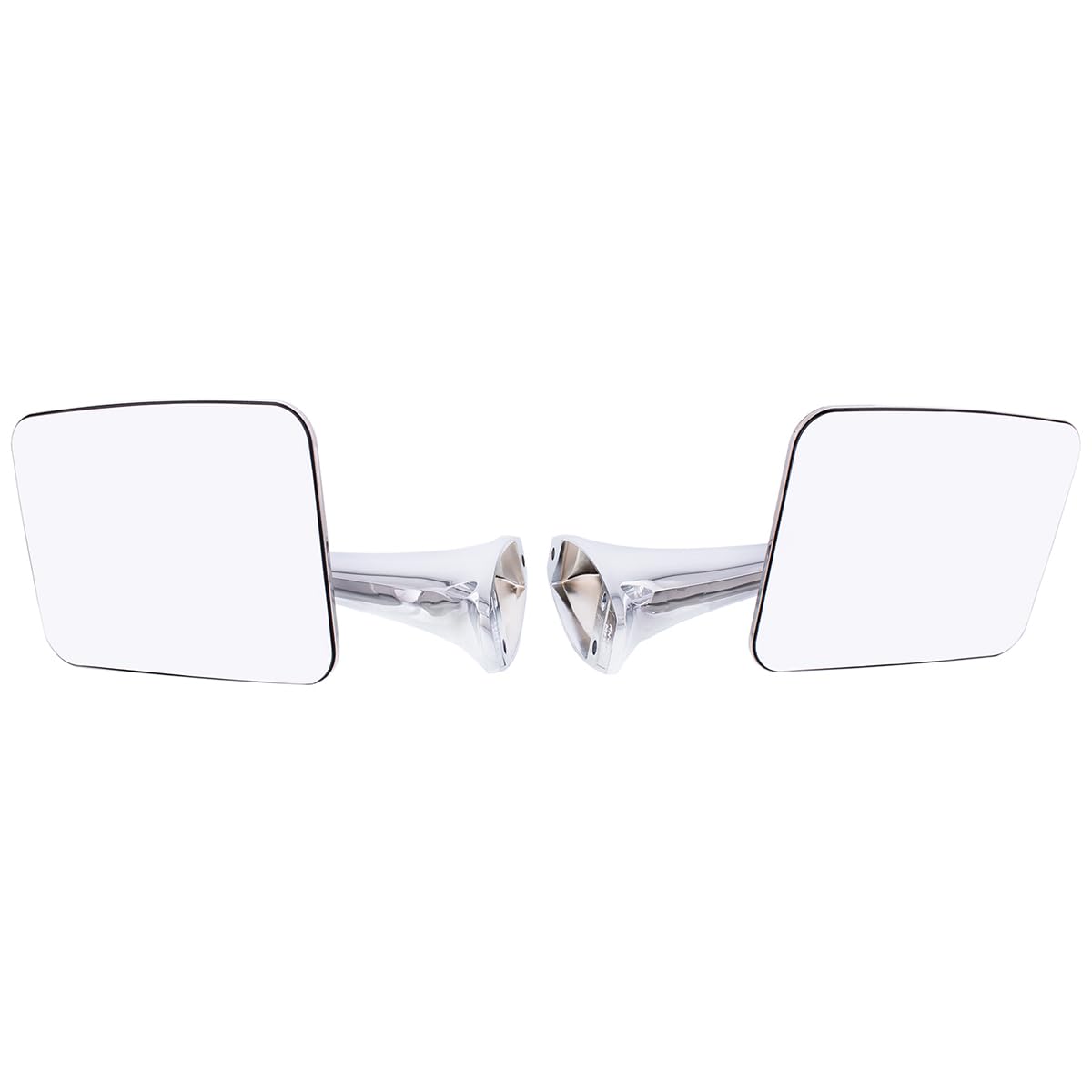 United Pacific 110748 Stainless Steel Exterior Mirror Set for 1970-72 Chevy/GMC Truck, Polished Mirror Head - Set of 2 (Flat Mir