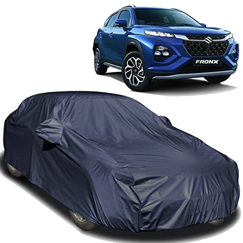 Autofact Car Body Cover Compatible For Maruti Fronx. With Mirror Pockets (Navy Blue)