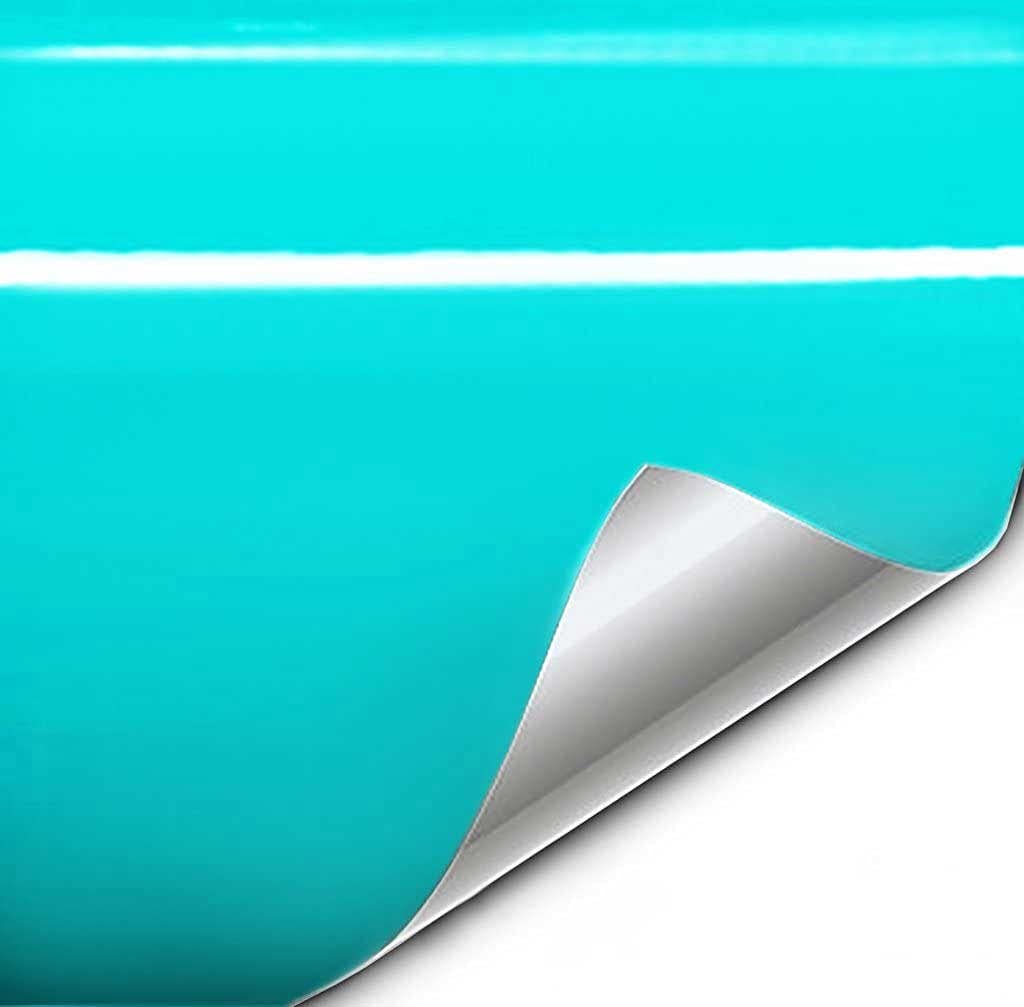Vvivid+ Premium Vinyl Wrap Film (1.49Ft X 5Ft, Gloss Miami Teal)