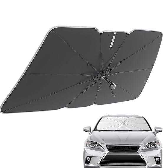 TRIDEO Car Front Windshield Sunshade|Foldable |with Opening UV Protection Heat Insulation Windshield Sunshade Cover Car Shade Fr