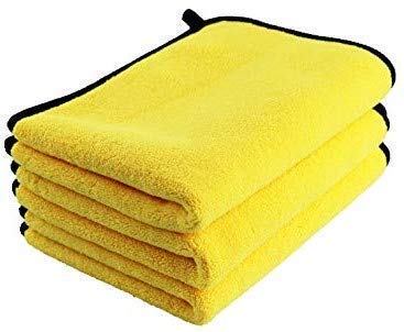 MAISON Microfiber Car Cleaning Cloth for Detailing & Polishing 800 GSM (Pack of 3) (Random Color)