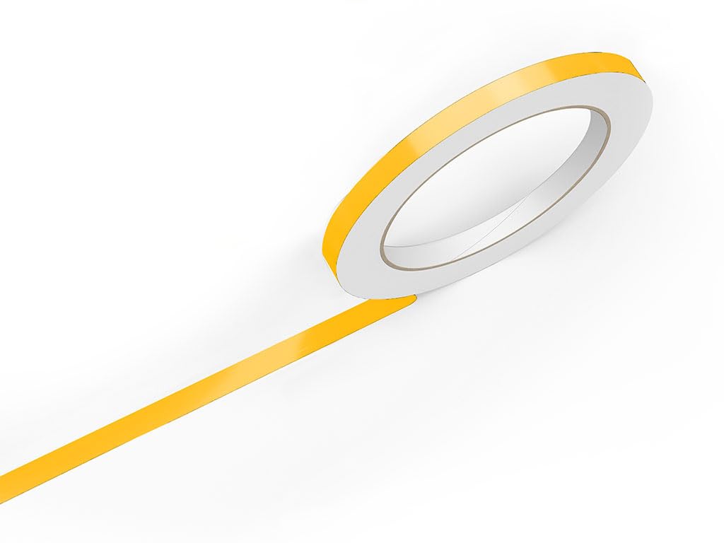 3M 50 Sunflower Yellow Gloss Vinyl Pinstriping Tape - Vinyl Striping Lines Stickers, Striping (3/4In X 150Ft Roll)