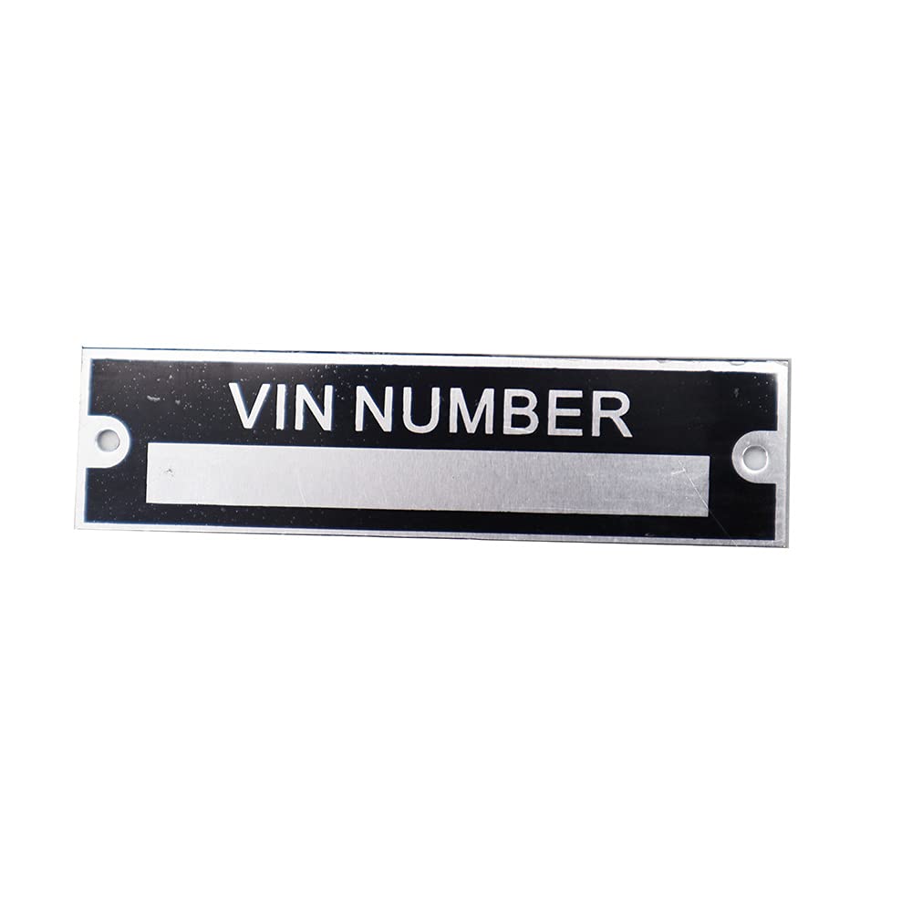Beyondcity Aluminum VIN Plate for Trailer - 95mm x 25mm, Silver, Model QP-P067