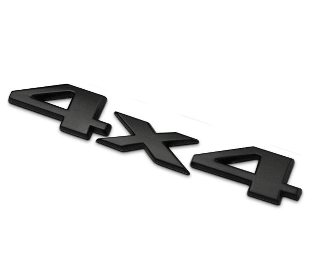 2 Pack 4X4 Emblem Badge Nameplate 3D Car Sticker Decal Compatible For Universal Car (Black)